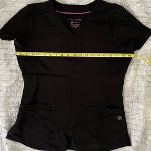 Purple label by Healing Hands black Medium “Jane” scrub top